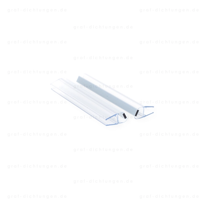 Dusch-Magnetprofil 135° Winkel | 6 - 8 mm Glasstärke | Farbe: transparent
