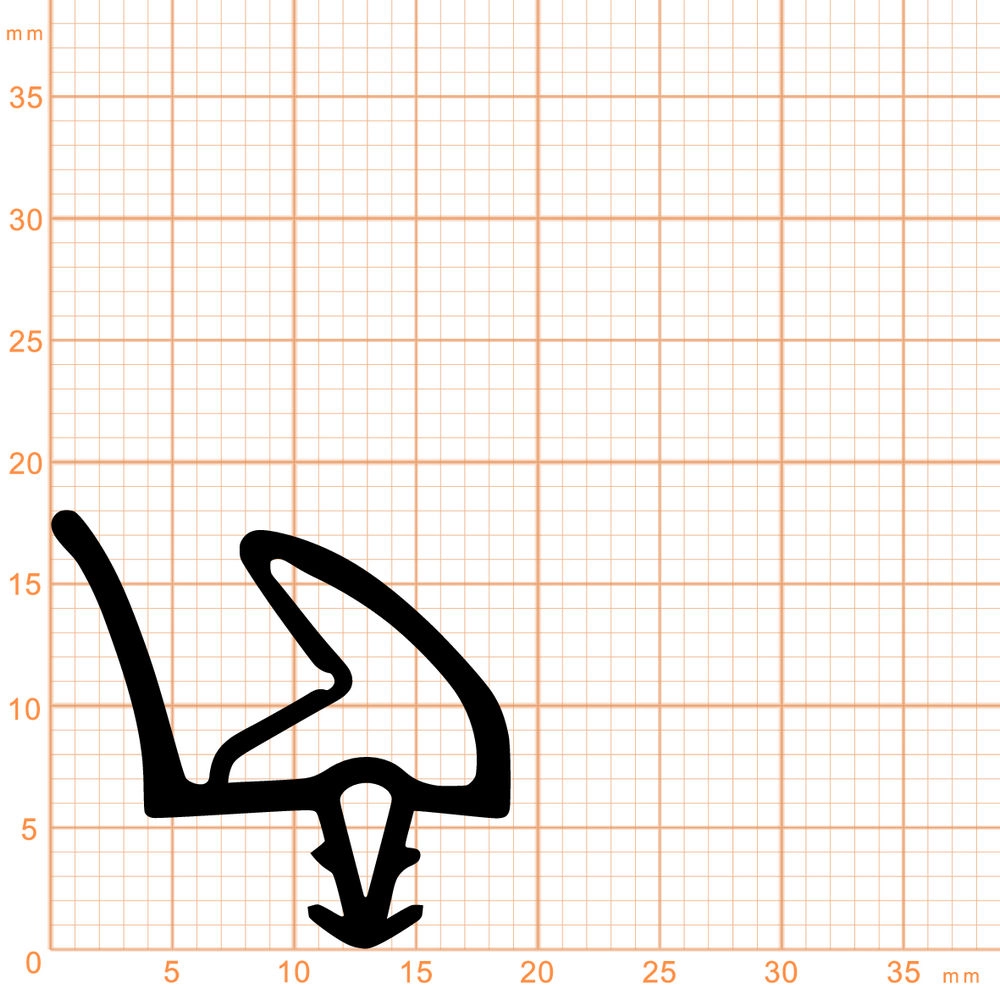 Türrahmen Dichtung - Holzzargendichtung für Haustüren | 15 mm Falzbreite | Farbe: braun