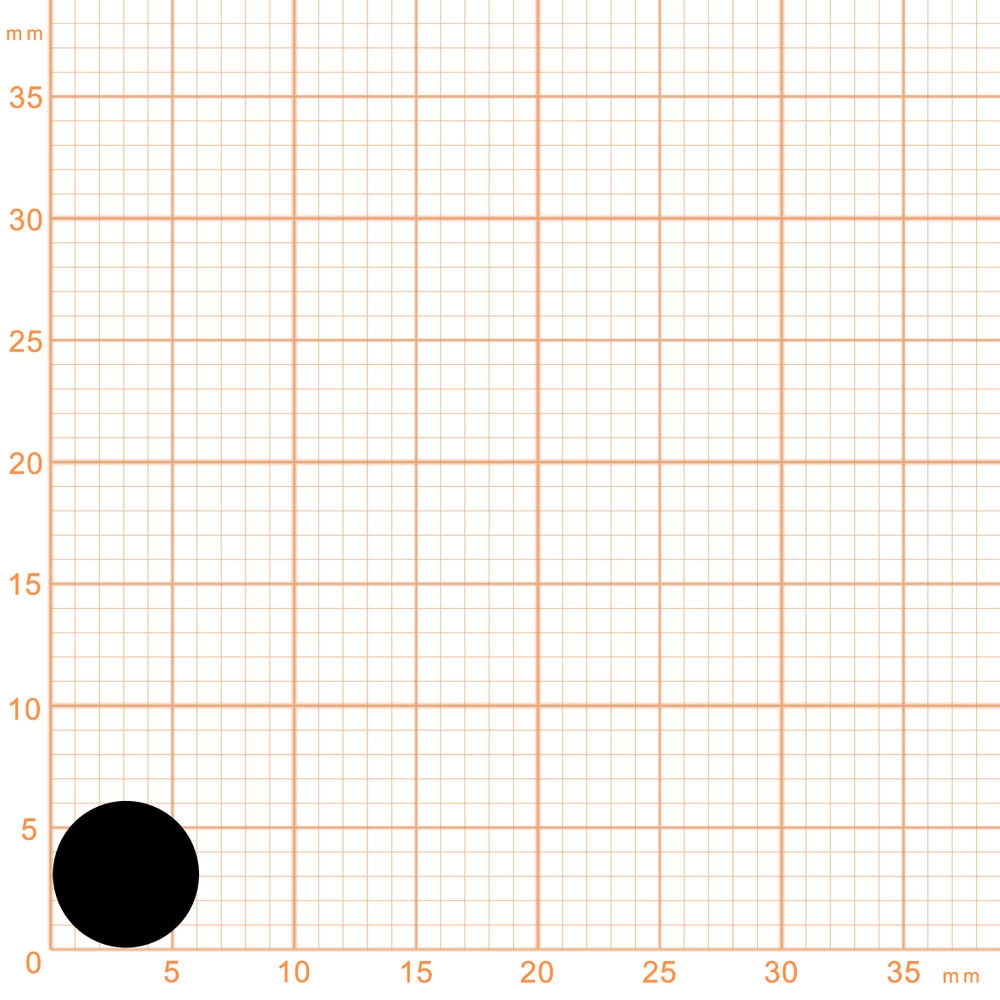 Moosgummi - Rundschnurprofil | 6 mm Durchmesser | Farbe: schwarz