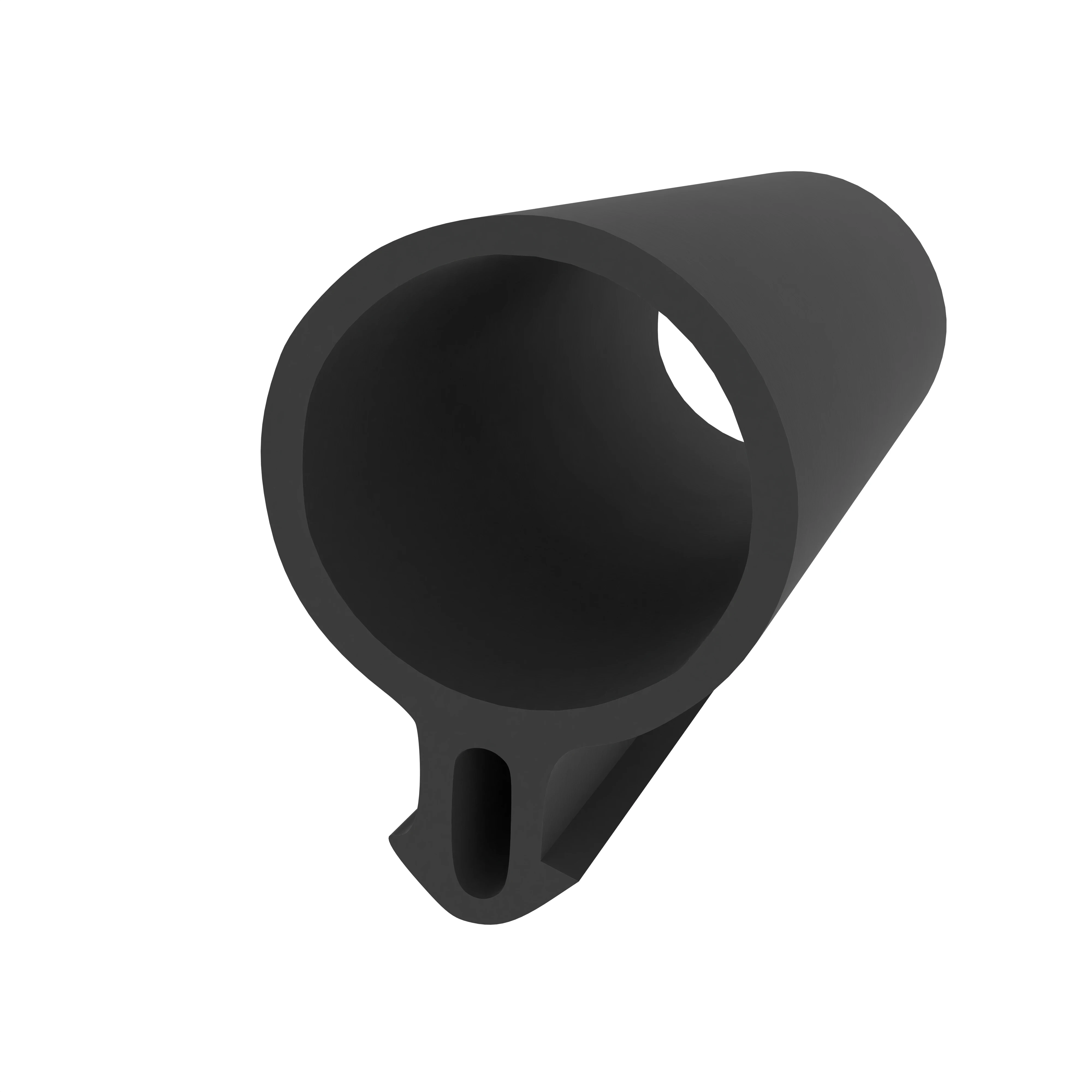 Schlauchdichtungen - Anschlagdichtung mit Schlauch | 12,5 mm Höhe | Farbe: schwarz 