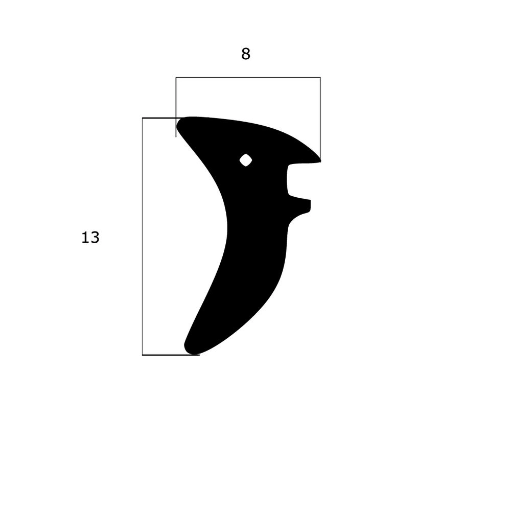 Verglasungsdichtungen - Verglasungsdichtung für Fenster | 8 mm Breite | Farbe: schwarz