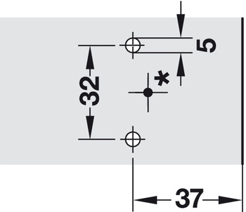 Scharniere - Kreuzmontageplatte von Blum | Modell: 173H9100.22 | Distanz: 0 mm