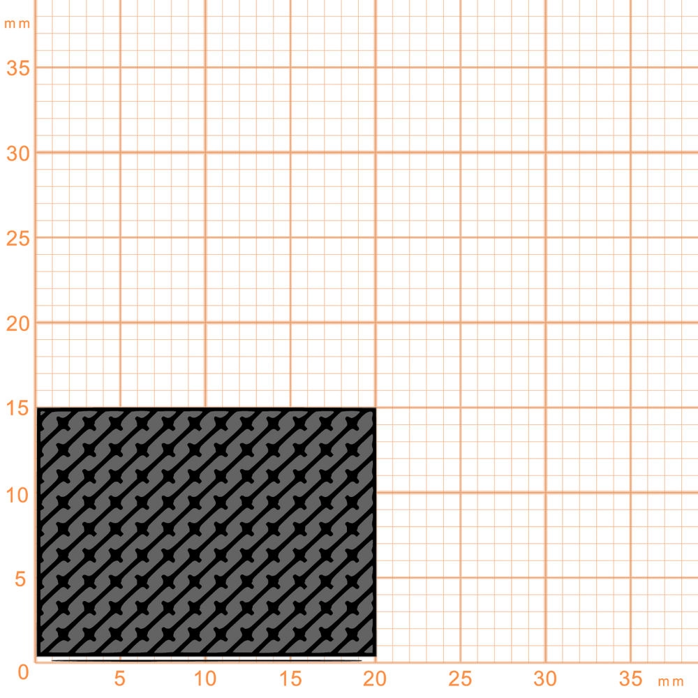 Moosgummi - Moosgummidichtung selbstklebend | 20 mm Breite | Farbe: schwarz
