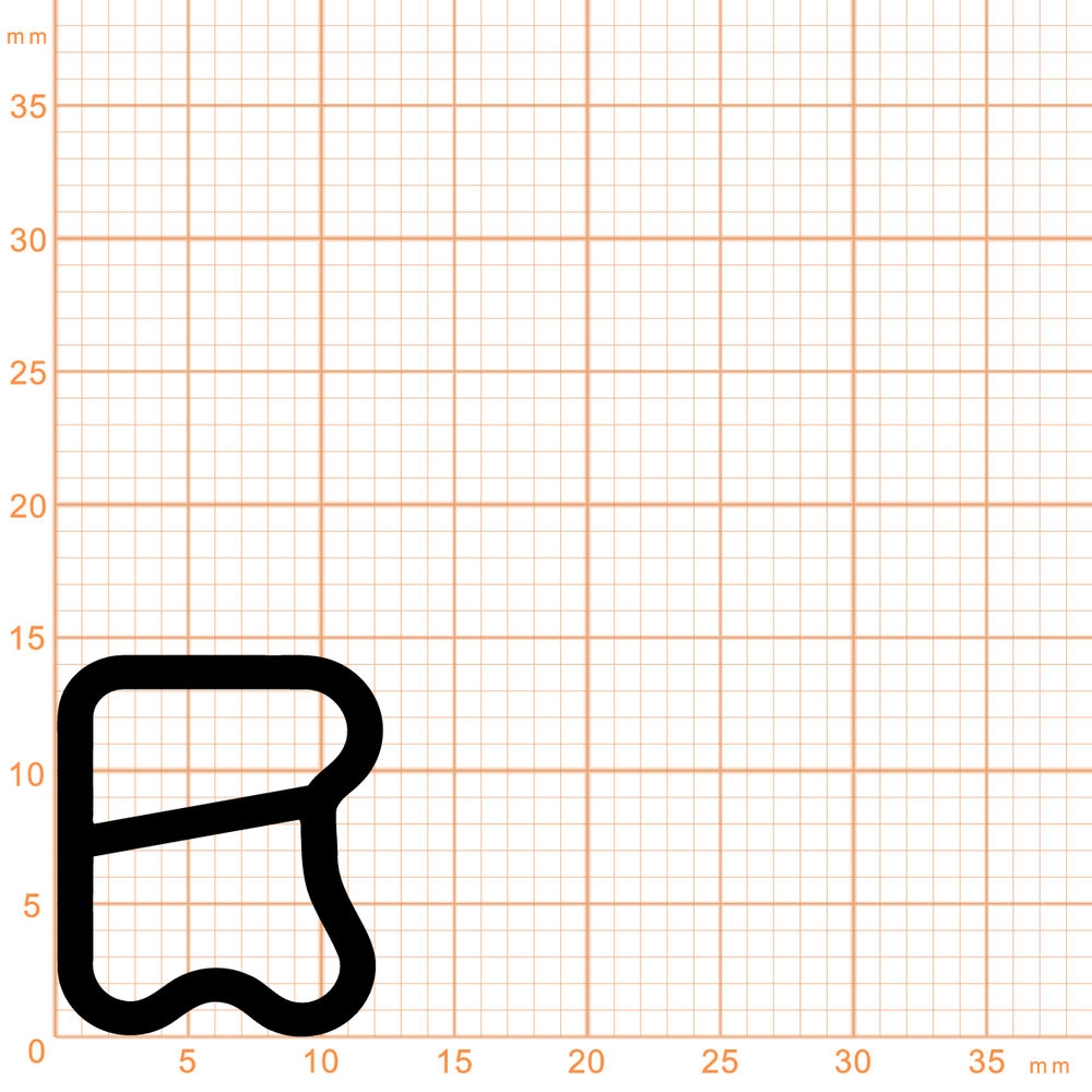 Türrahmen Dichtung - Stahlzargendichtung für Metallzargen | 14,5 mm Höhe | Farbe: weiß