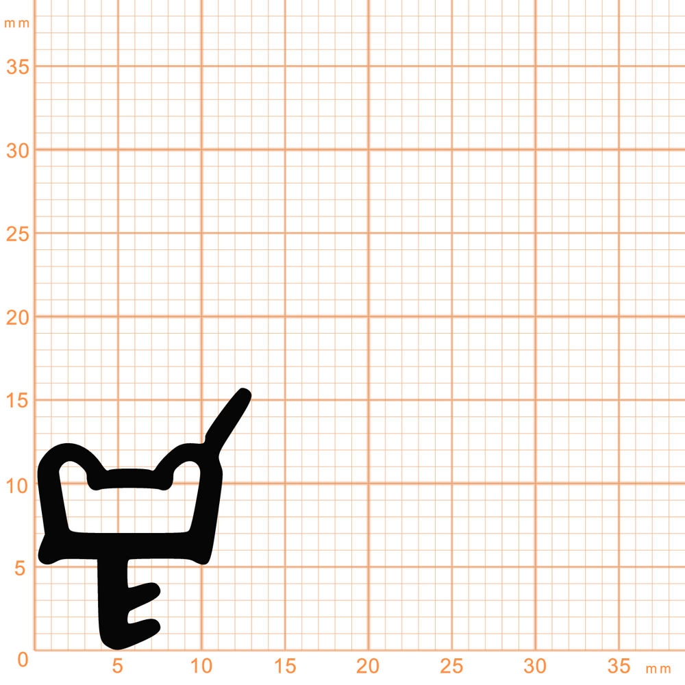 Türrahmen Dichtung - Holzzargendichtung für Holztüren | 12 mm Falzbreite | Farbe: weiß