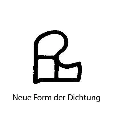 Türrahmen Dichtung - Stahlzargendichtung für Stahlrahmen | 16 mm Breite | Farbe: grau