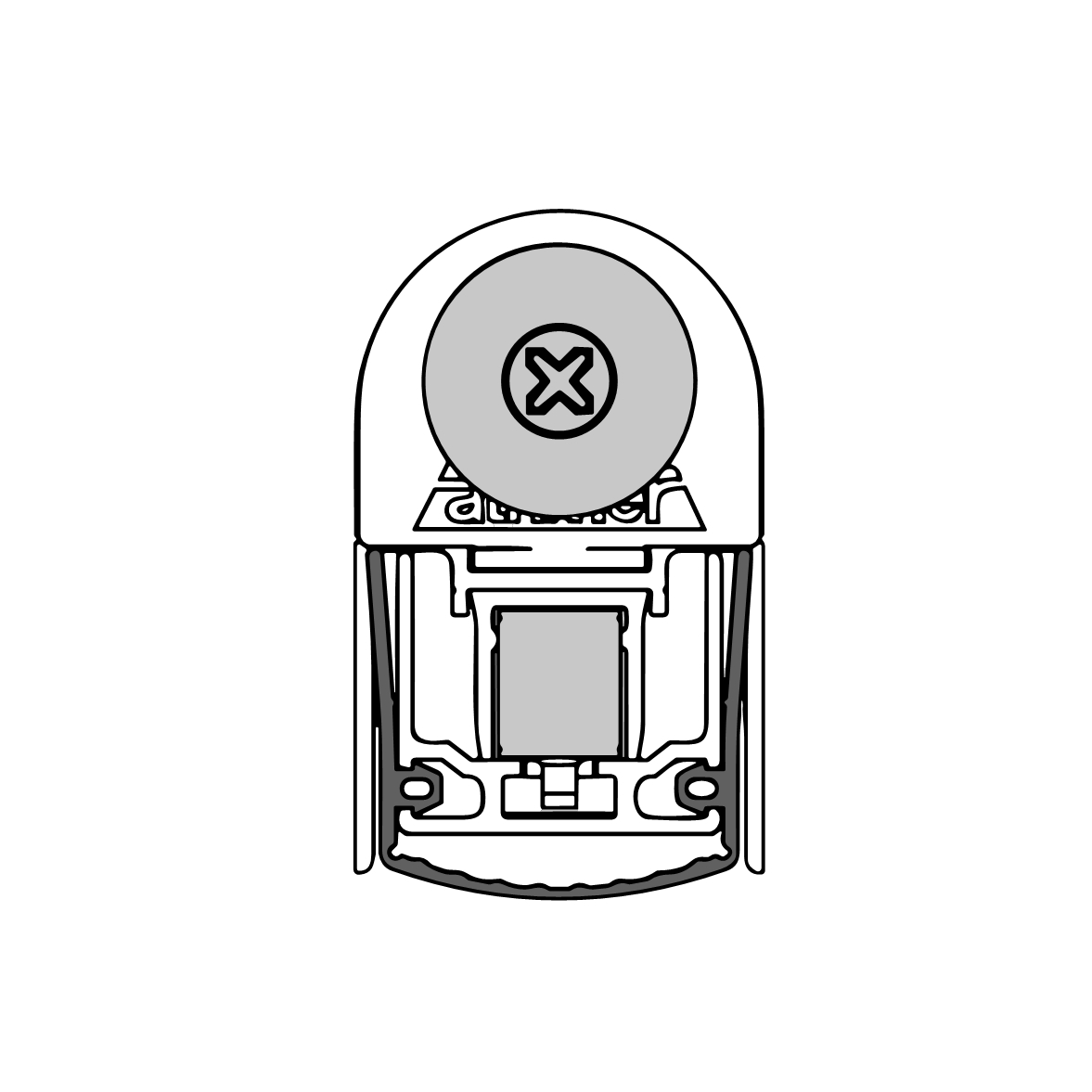 Absenkdichtungen - Schall-Ex Slide & Lock L-24/20 WS Absenkdichtung für Schallschutztüren | Länge: 708 mm