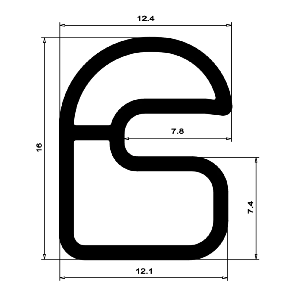 Stahlzargendichtung für Stahltüren | 18 mm Höhe | Farbe: weiß