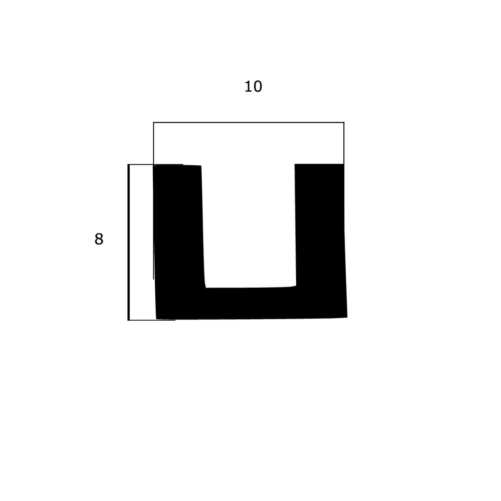 Kantenschutz - Kantenschutzprofil | Höhe: 10 mm | Farbe: schwarz