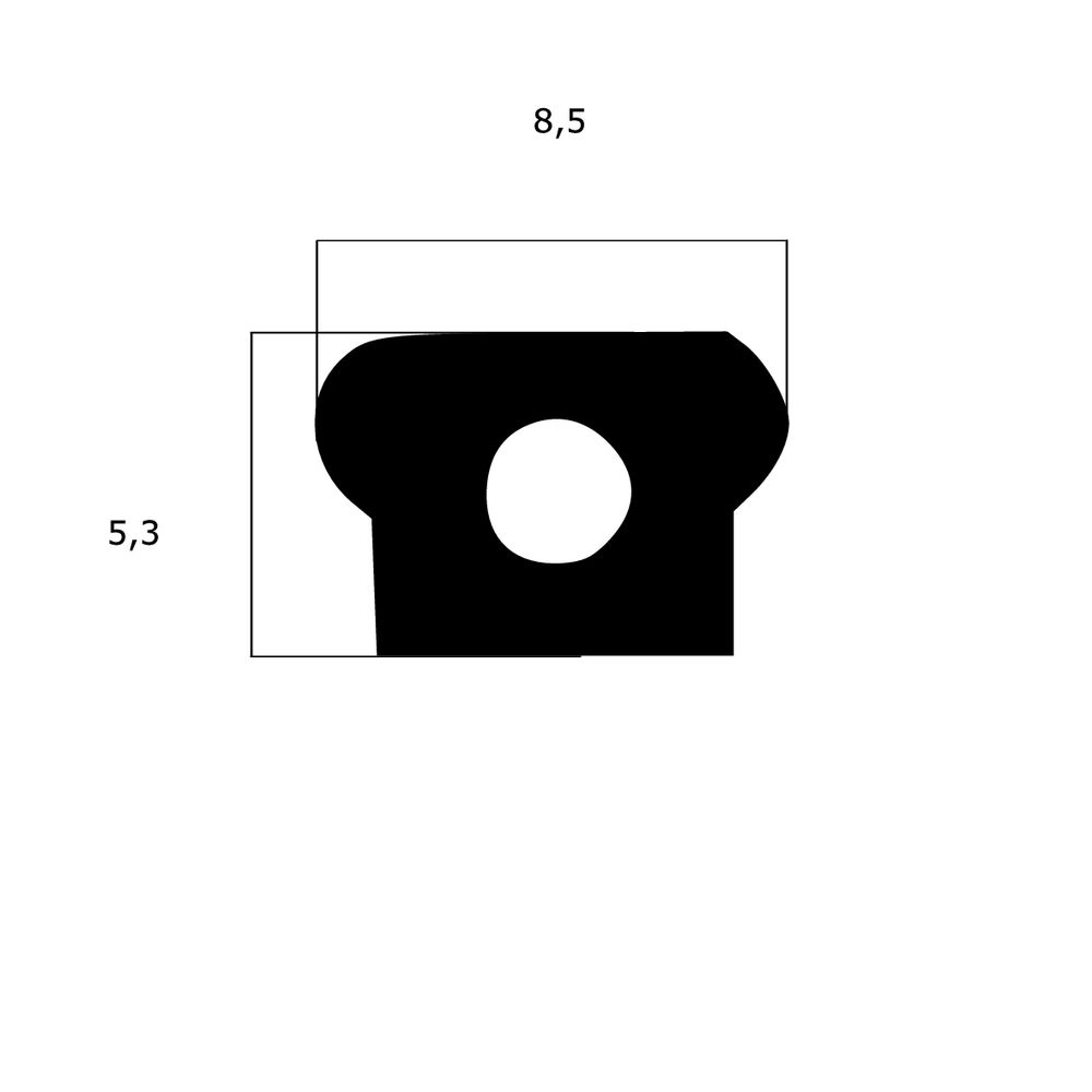 Rollladenkasten-Abdeckprofile - Führungsschienenkeder für Rollläden | Höhe: 8,5 mm | Farbe: schwarz