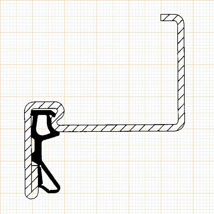 Türrahmen Dichtung - Feuerschutzdichtung für Hörmann 8-5 Brandschutztüren | 8,5 mm Breite | Farbe: schwarz