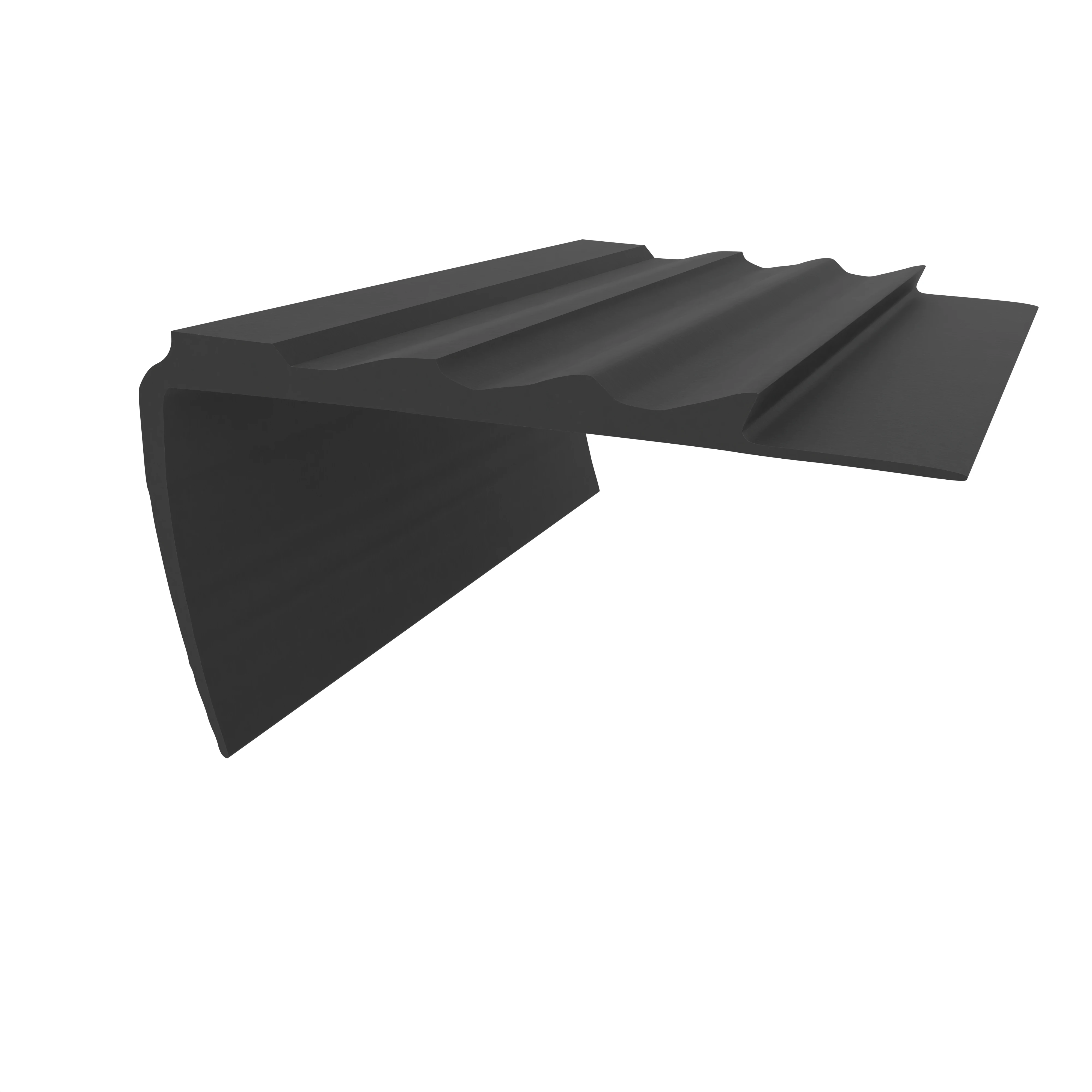 Treppenstufenprofile - Treppenstufendichtung | Höhe: 30 mm | Farbe: schwarz