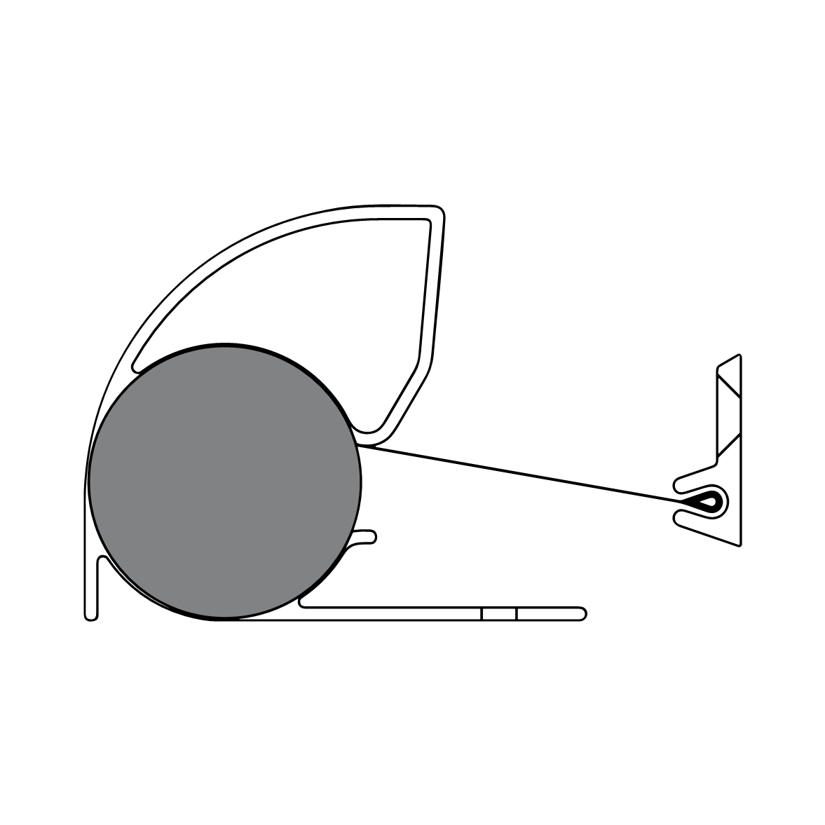 Fingerschutz für Rollosysteme | Länge: 1925 mm | Farbe: schwarz