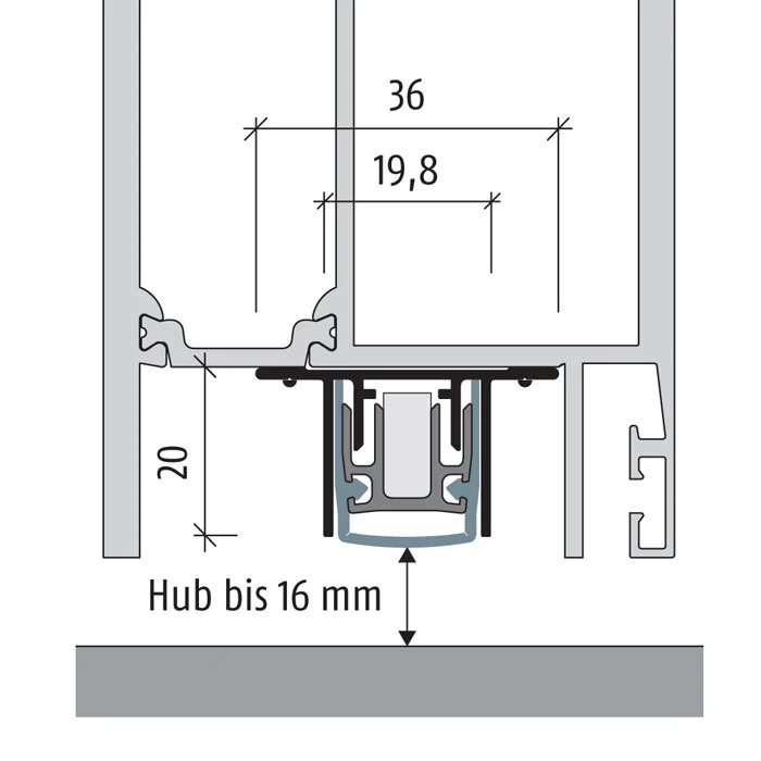 Planet RO Absenkdichtung | Länge: 710 mm