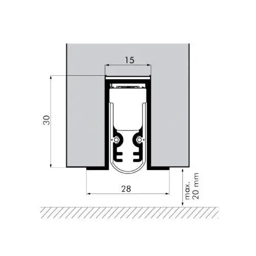 EllenMatic Soundproof Omega Absenkdichtung von Elton | Länge: 1083 mm