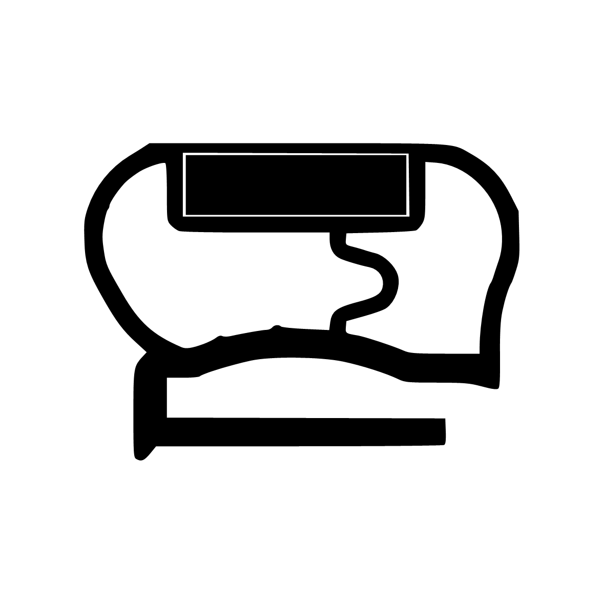 Zum Schrauben - Kühlschrankdichtungsrahmen | Höhe: 16 mm | Farbe: grau