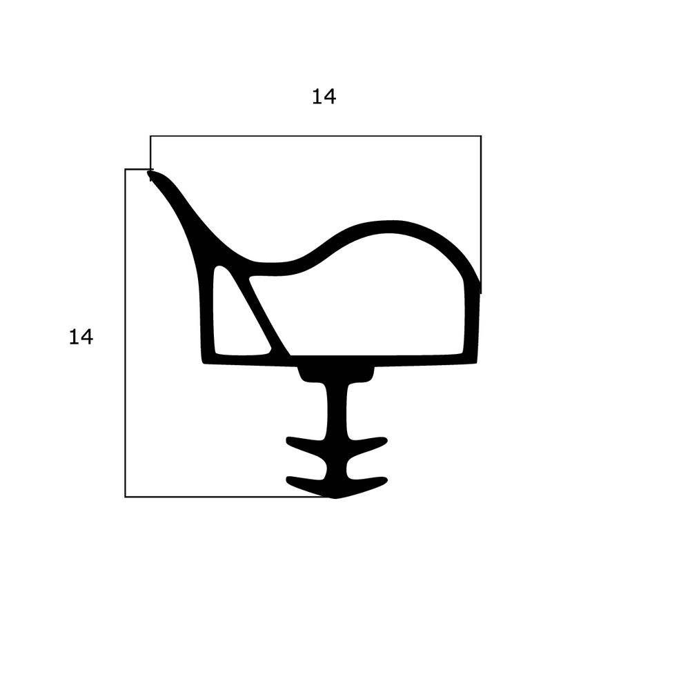 Türrahmen Dichtung - Holzzargendichtung für Haustüren | 12 mm Falzbreite | Farbe: weiß
