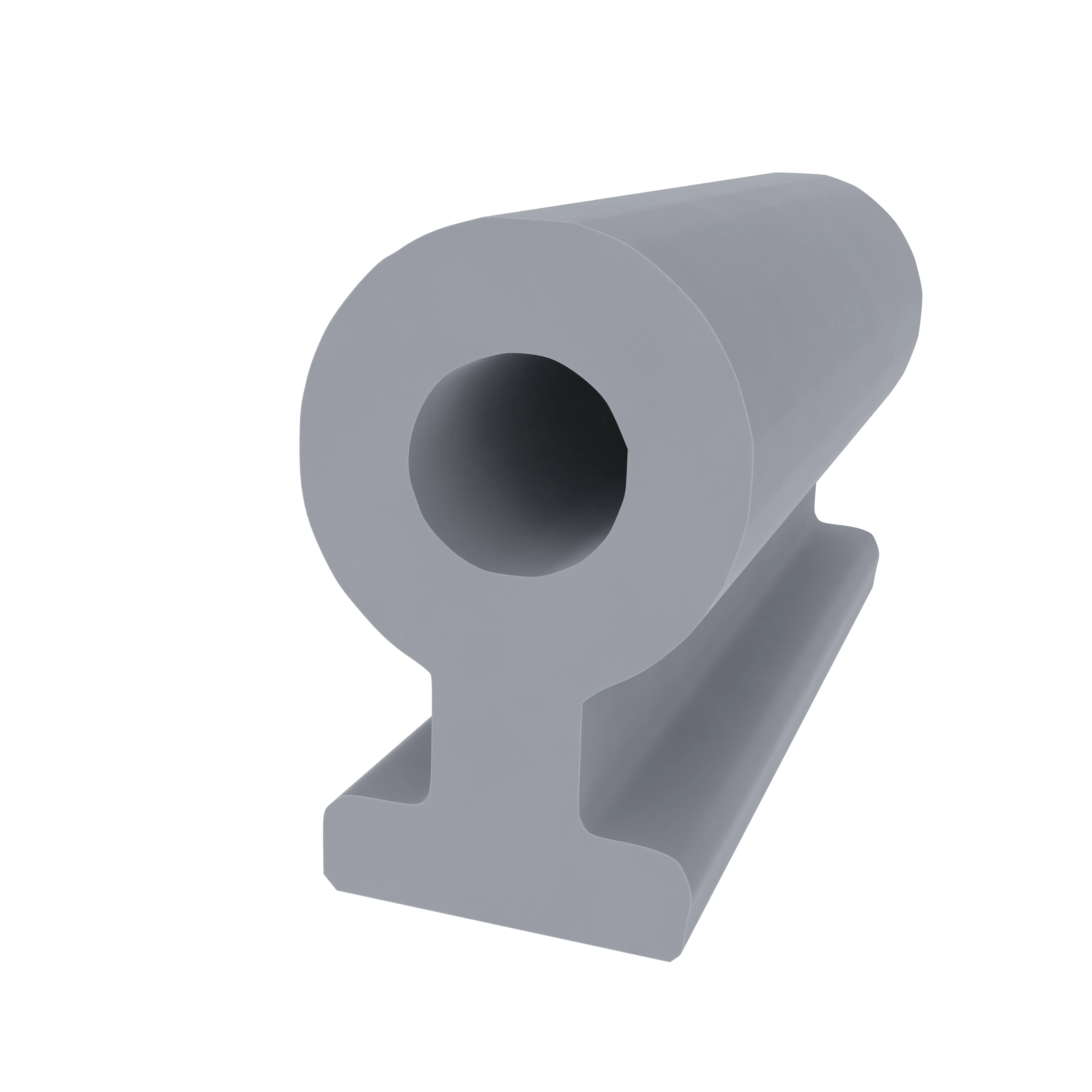Schlauchdichtungen - Anschlagdichtung mit Schlauch | 6 mm Höhe | Farbe: grau 
