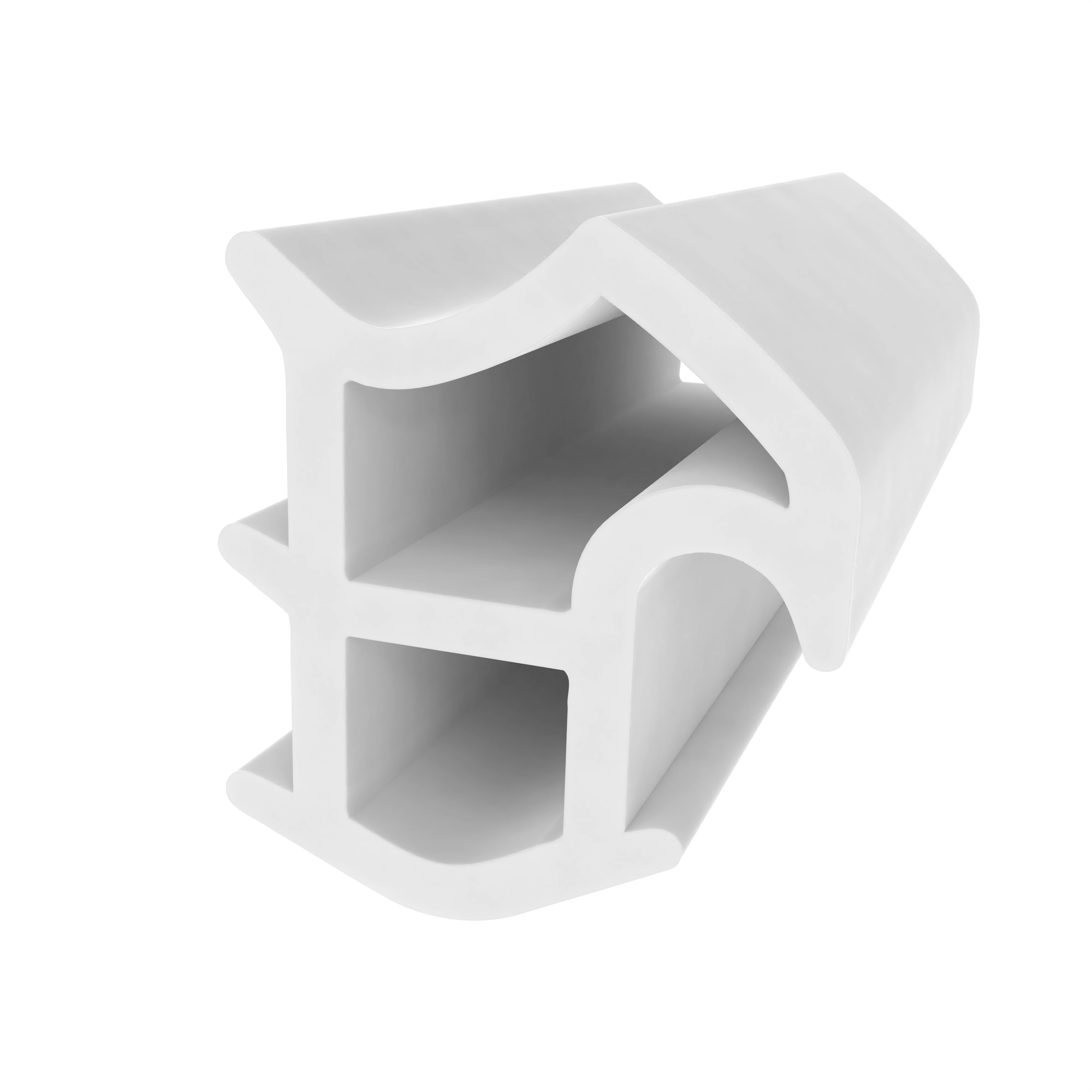 Stahlzargendichtung für senkrechte Nut | 16 mm Breite | Farbe: weiß