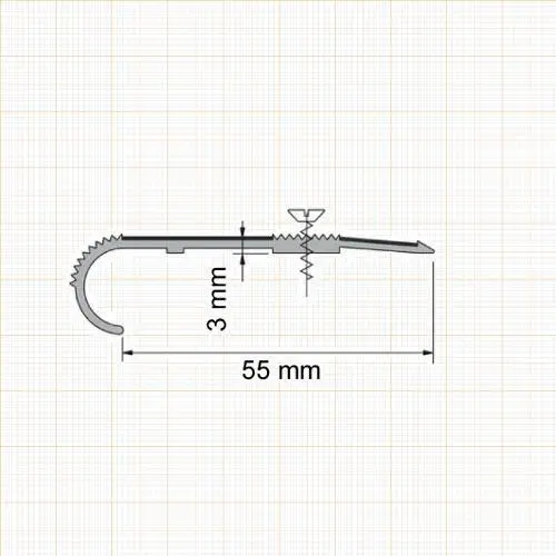 Treppenstufenprofile - Treppenstufendichtung | Höhe: 17 mm | Farbe: anthrazit