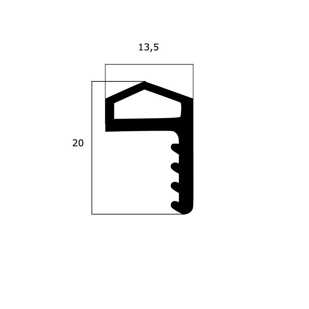 Türrahmen Dichtung - Holzzargendichtung für Holztüren | 12 mm Falzbreite | Farbe: weiß