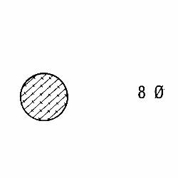 Moosgummidichtung rund | 8 mm Durchmesser | Farbe: grau