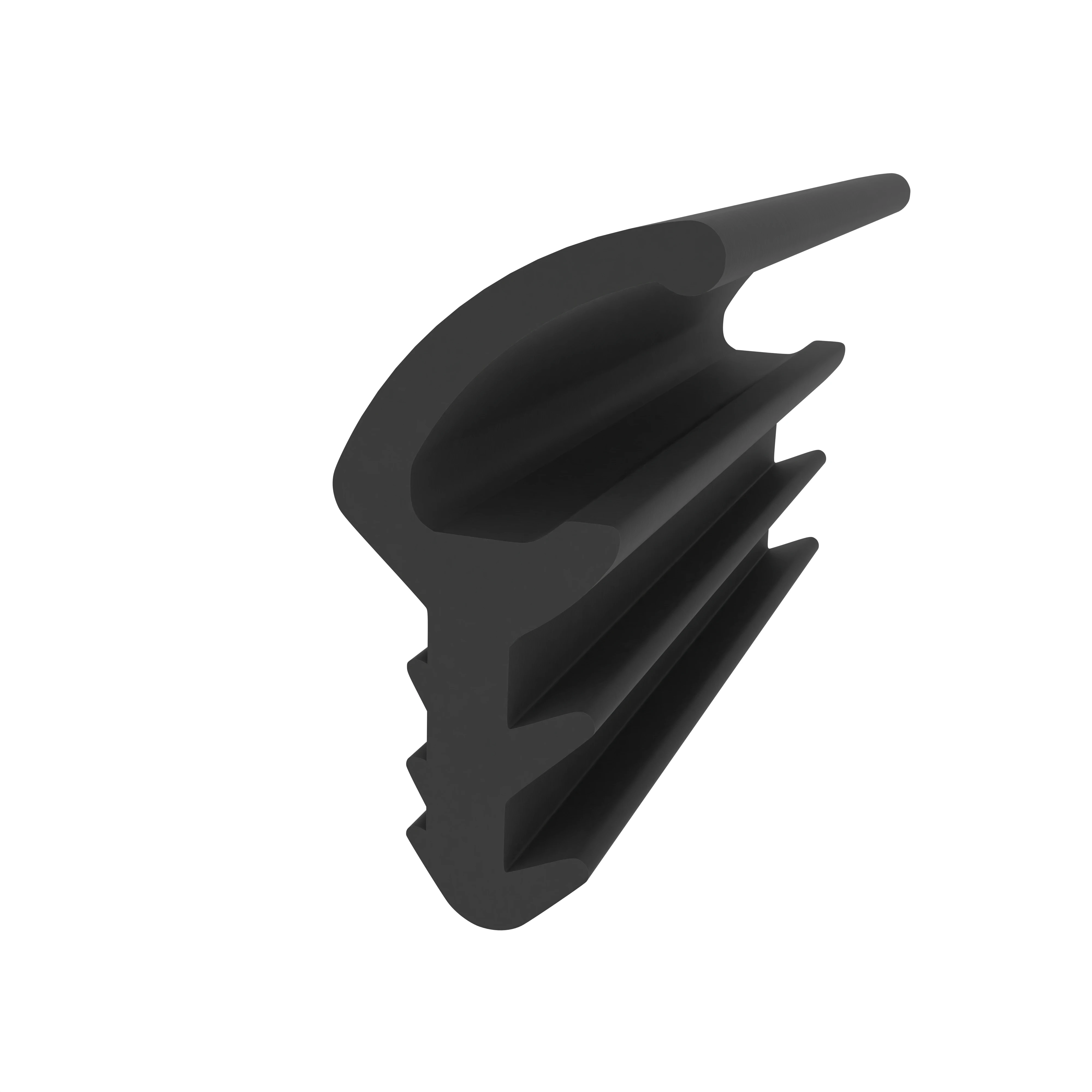 Türrahmen Dichtung - Anschlagdichtung für Holzfenster oder -türen | 14 mm Höhe | Farbe: schwarz