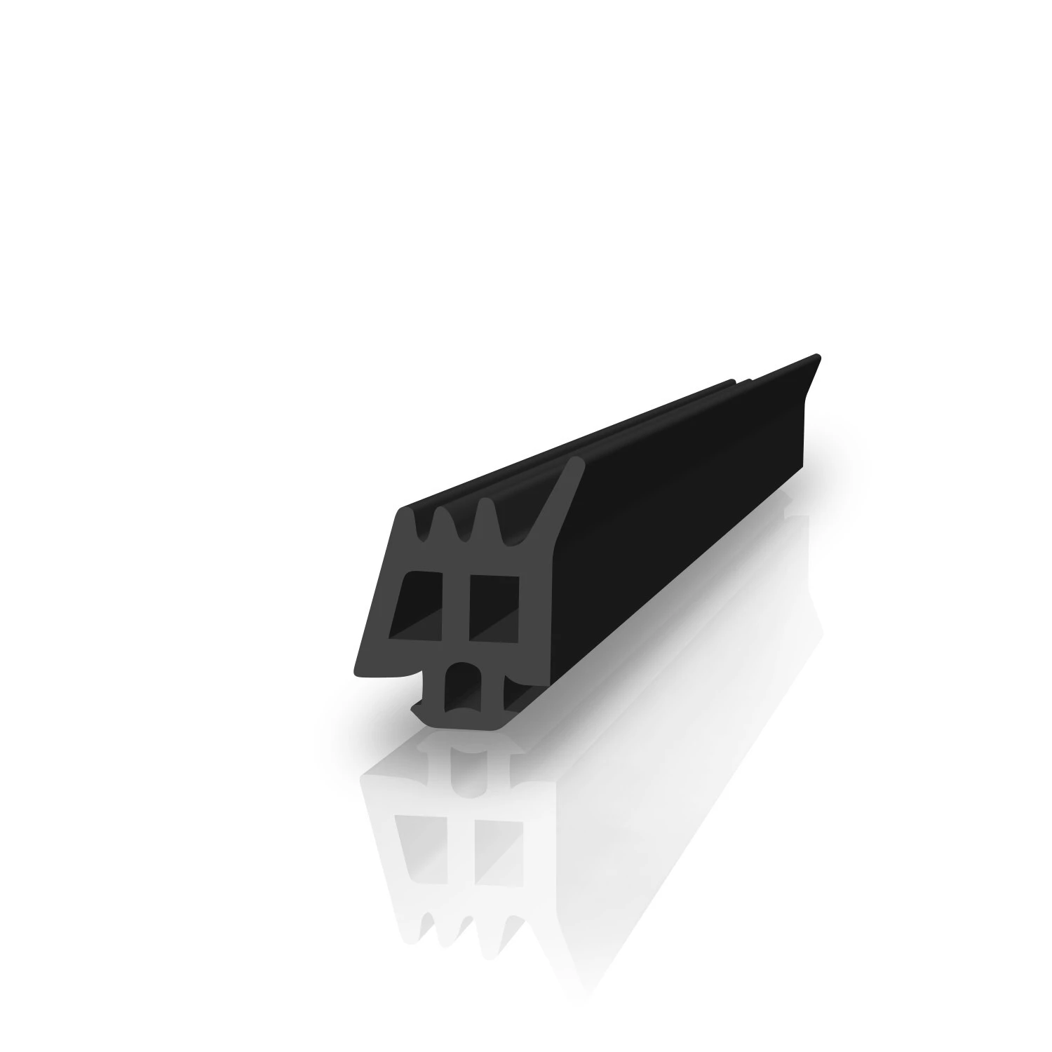 Anschlagdichtung mit Lippe für Schüco | 14 mm Höhe | Farbe: schwarz 