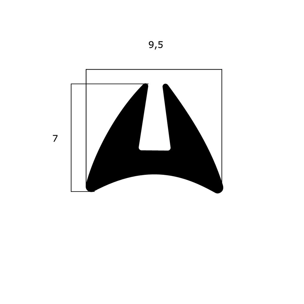 Kantenschutz - Kantenschutzprofil | Höhe: 7 mm | Farbe: schwarz
