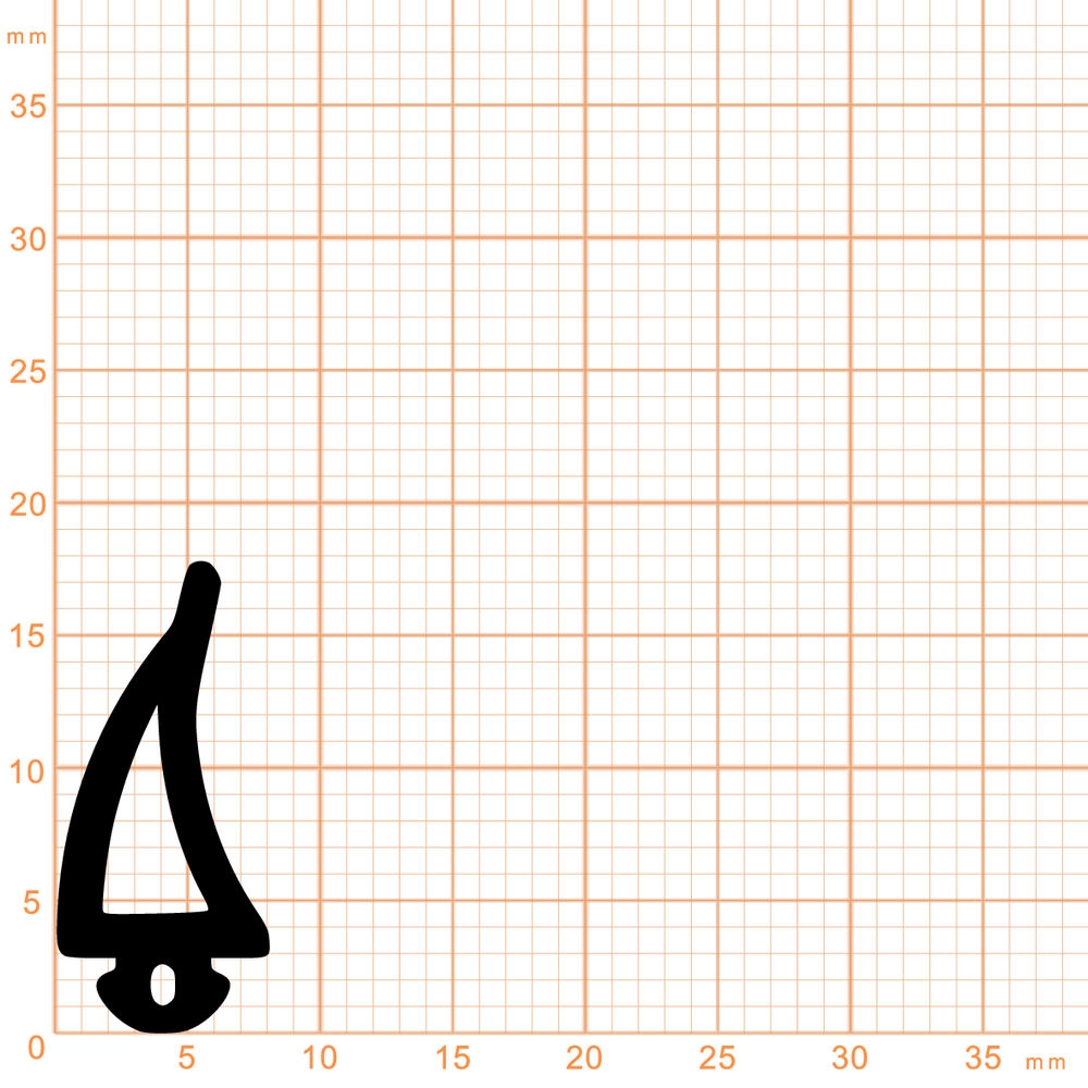 Mitteldichtungen - Mitteldichtung für Metallfenster | 18 mm Höhe | Farbe: schwarz