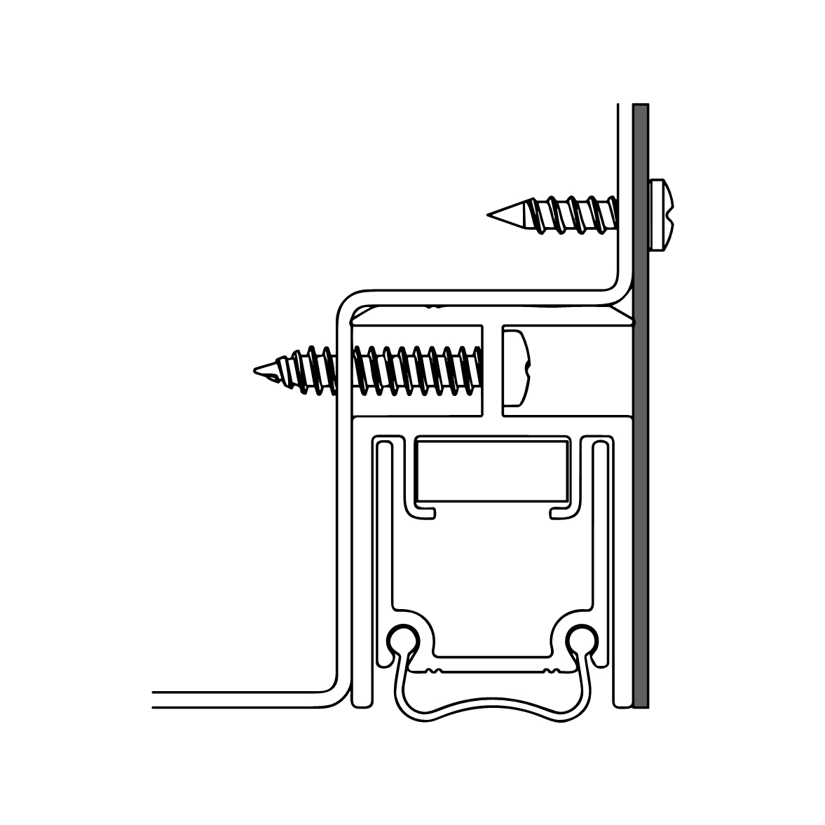 Absenkdichtungen - Schall-EX Abdeckblech Typ E | für Schall-EX Stadi XL-40 DT | Länge: 1200 mm