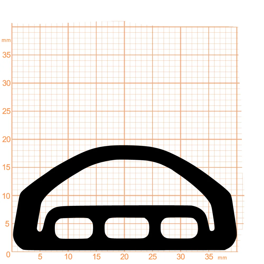 Bodenschwellendichtungen - Bodenschwellendichtung | Breite: 40 mm | Farbe: grau