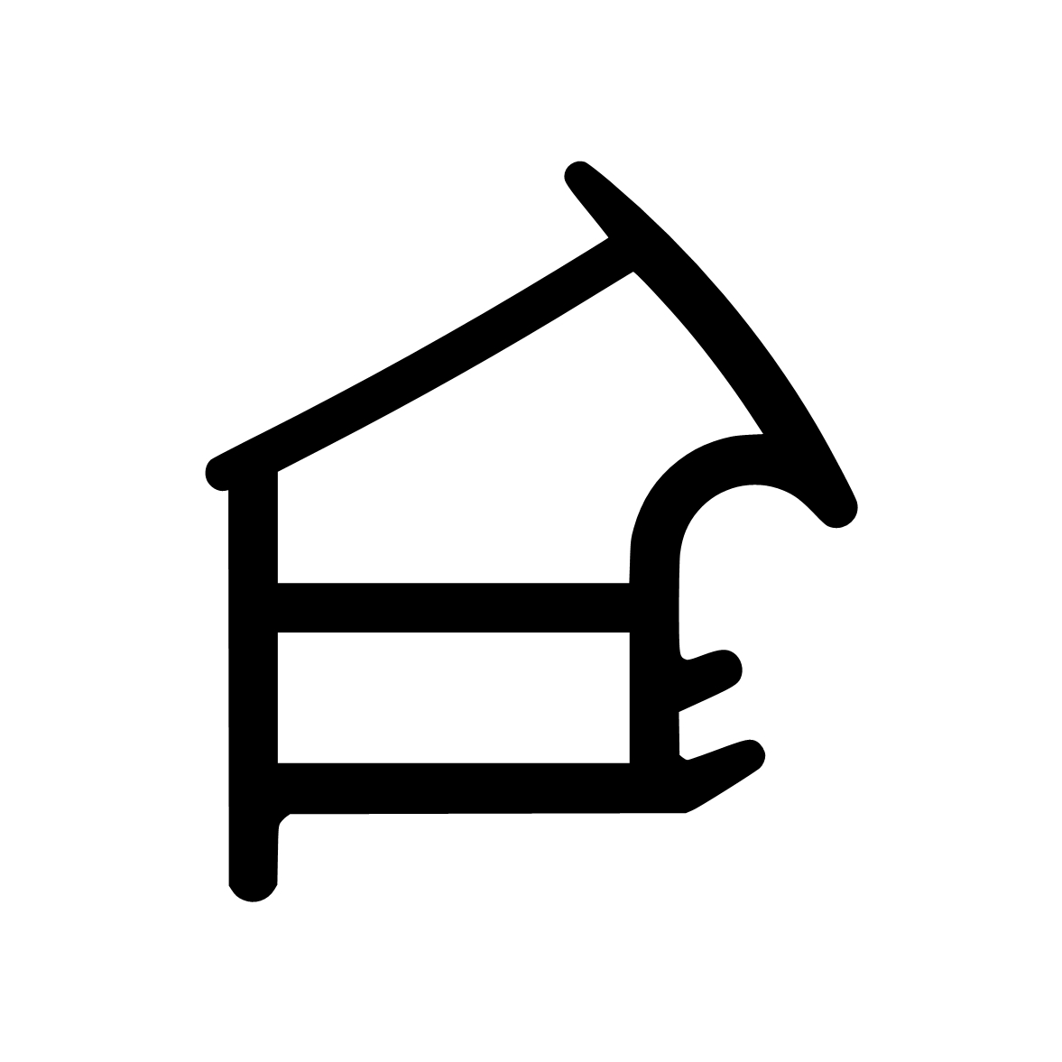 Türrahmen Dichtung - Stahlzargendichtung für Novoferm C 205 | 13,5 mm Höhe | Farbe: schwarz