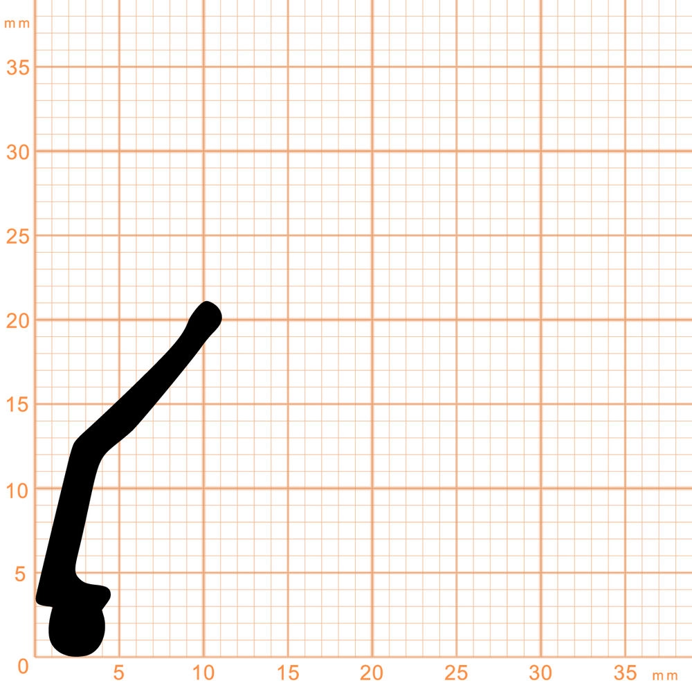 Türrahmen Dichtung - Feuerschutzdichtung für Teckentrup | 3 mm Nutbreite | Farbe: schwarz