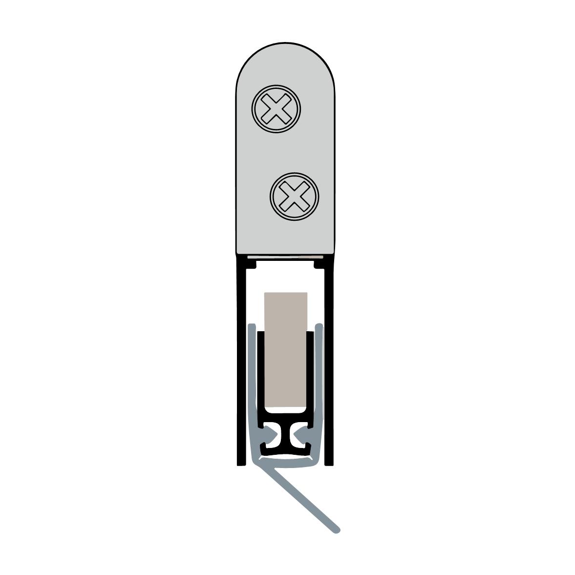 Planet RH Absenkdichtung | DIN Links | Länge: 460 mm