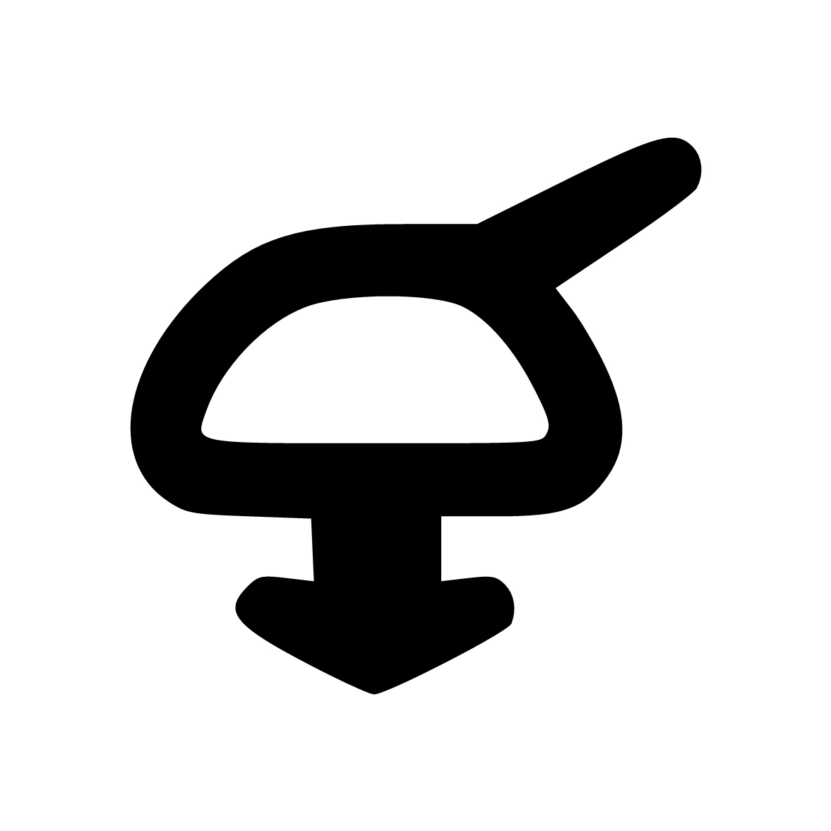 Lippendichtungen - Anschlagdichtung mit Schlauch | 11 mm Höhe | Farbe: schwarz