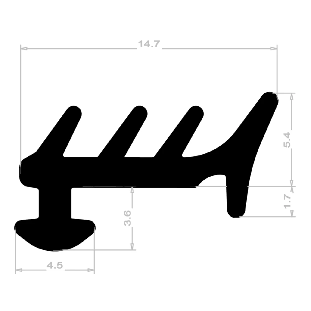 Verglasungsdichtung für Stahlzargen | 15 mm Höhe | Farbe: weiß