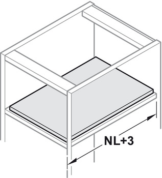 Schubkästen - Synchronisierungswelle für Schubladenführungen | Modell: ZST.1160W | Länge: 1160 mm 