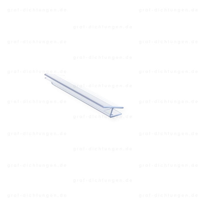 Senkrecht - Dusch-Frontanschlagprofil | 6 - 8 mm Glasstärke | Farbe: transparent