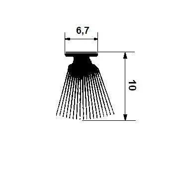 Bürstendichtung selbstklebend | Breite: 11 mm | Farbe: grau