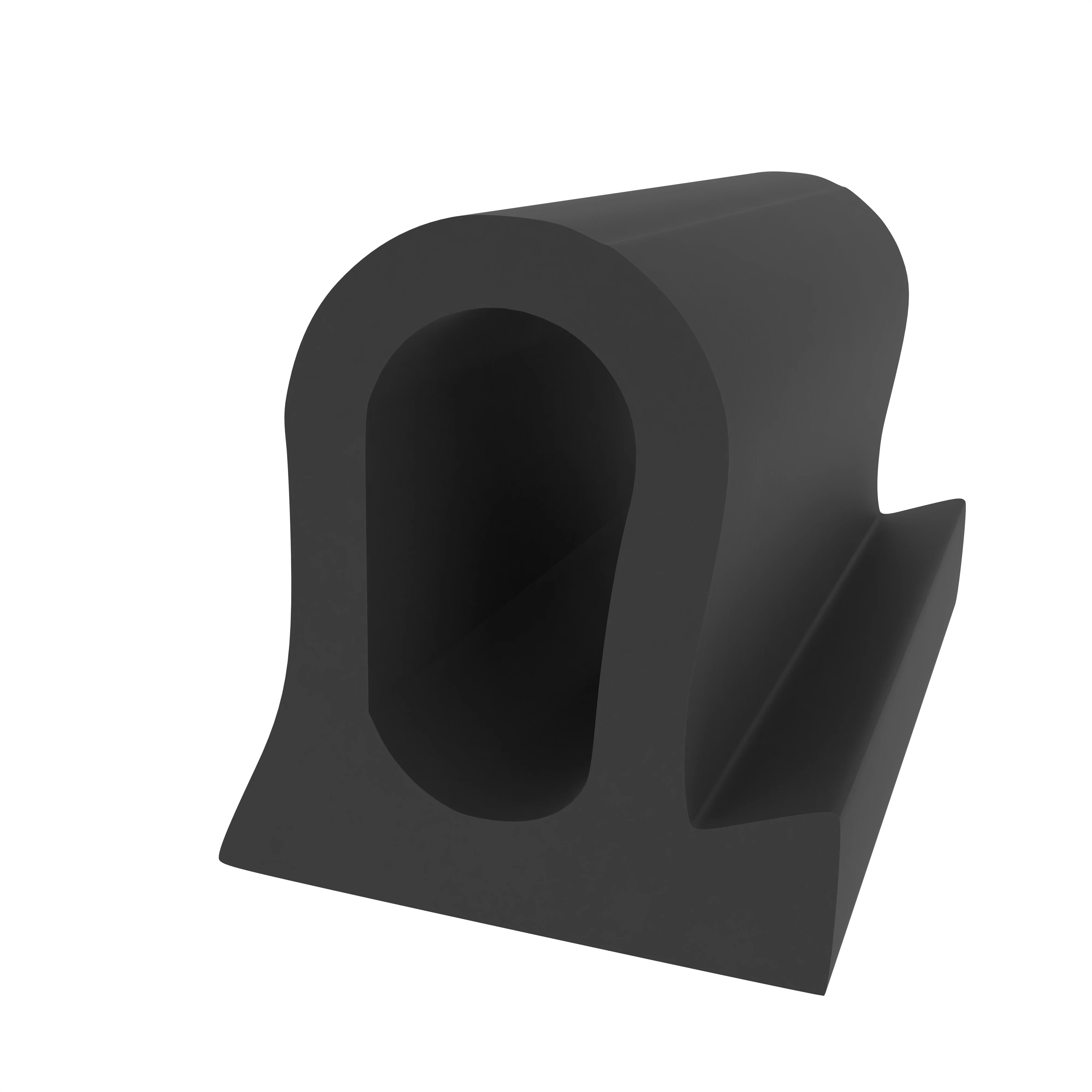 Türrahmen Dichtung - Stahlzargendichtung für Stahlzargen | 20 mm Höhe | Farbe: schwarz