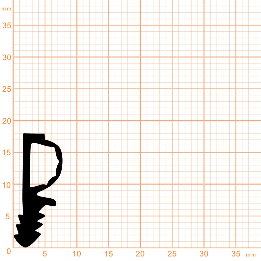 Flügelfalzdichtungen - Flügelfalzdichtung für Holzelemente  | 12 mm Falzhöhe | Farbe: weiß