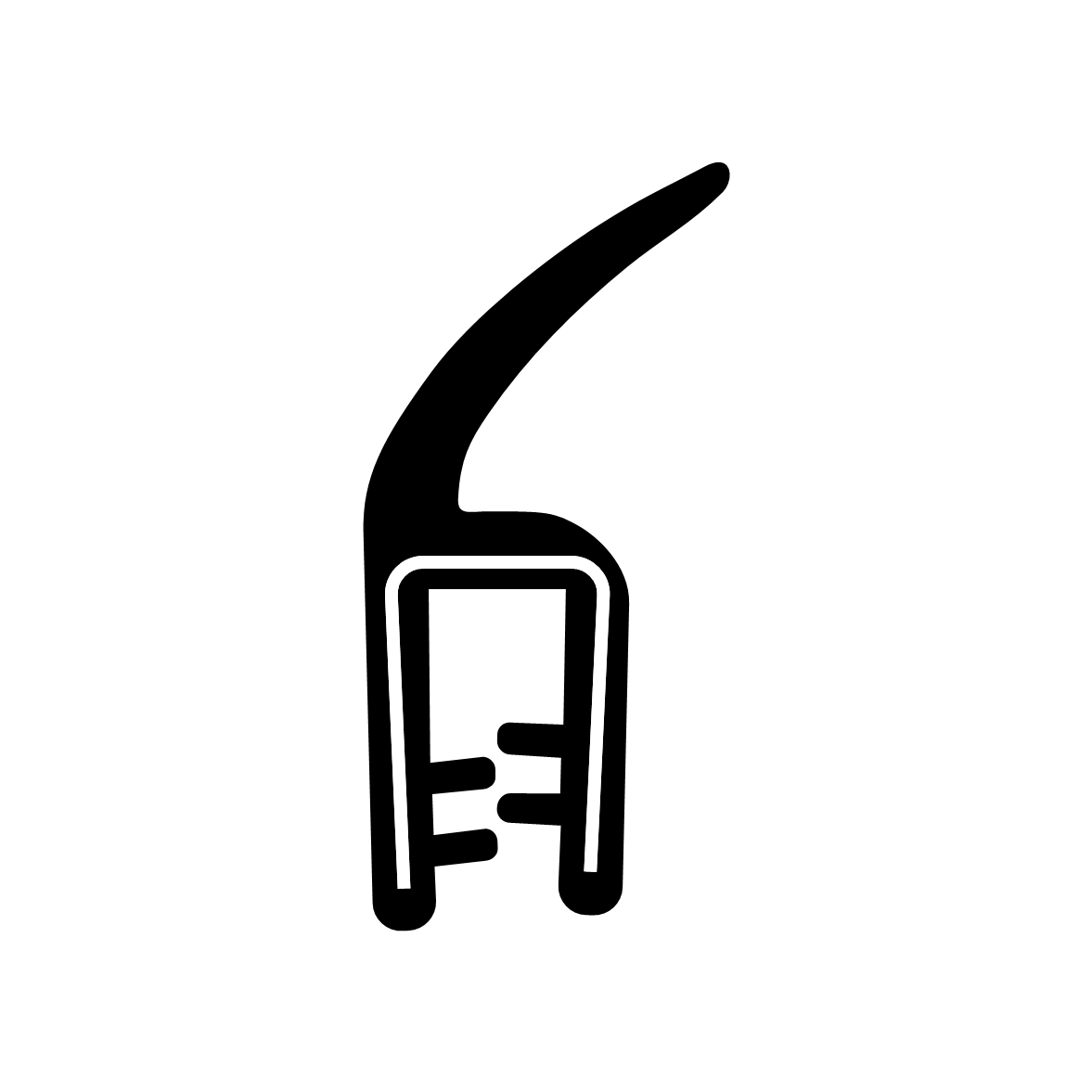 Kantenschutz Dichtprofile - Kantenschutzprofil | Klemmbereich: 1,5 - 2,5 mm | Farbe: schwarz
