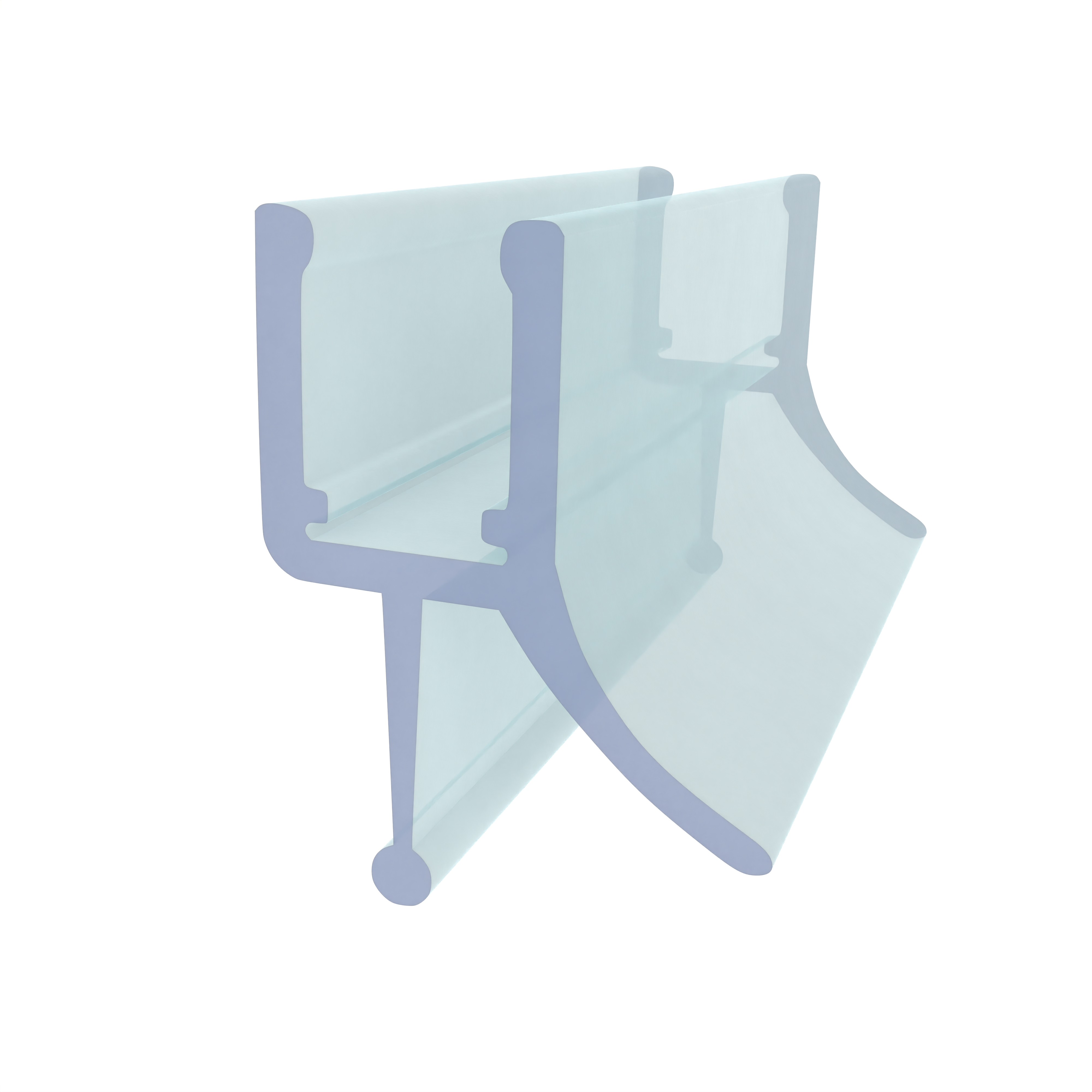 Dusch-Wasserabweisprofil mit 135° Lippe | 6 - 8 mm Glasstärke | Farbe: transparent Dusch-Wasserabweisprofil mit 135° Lippe | 6 - 8 mm Glasstärke | Farbe: transparent