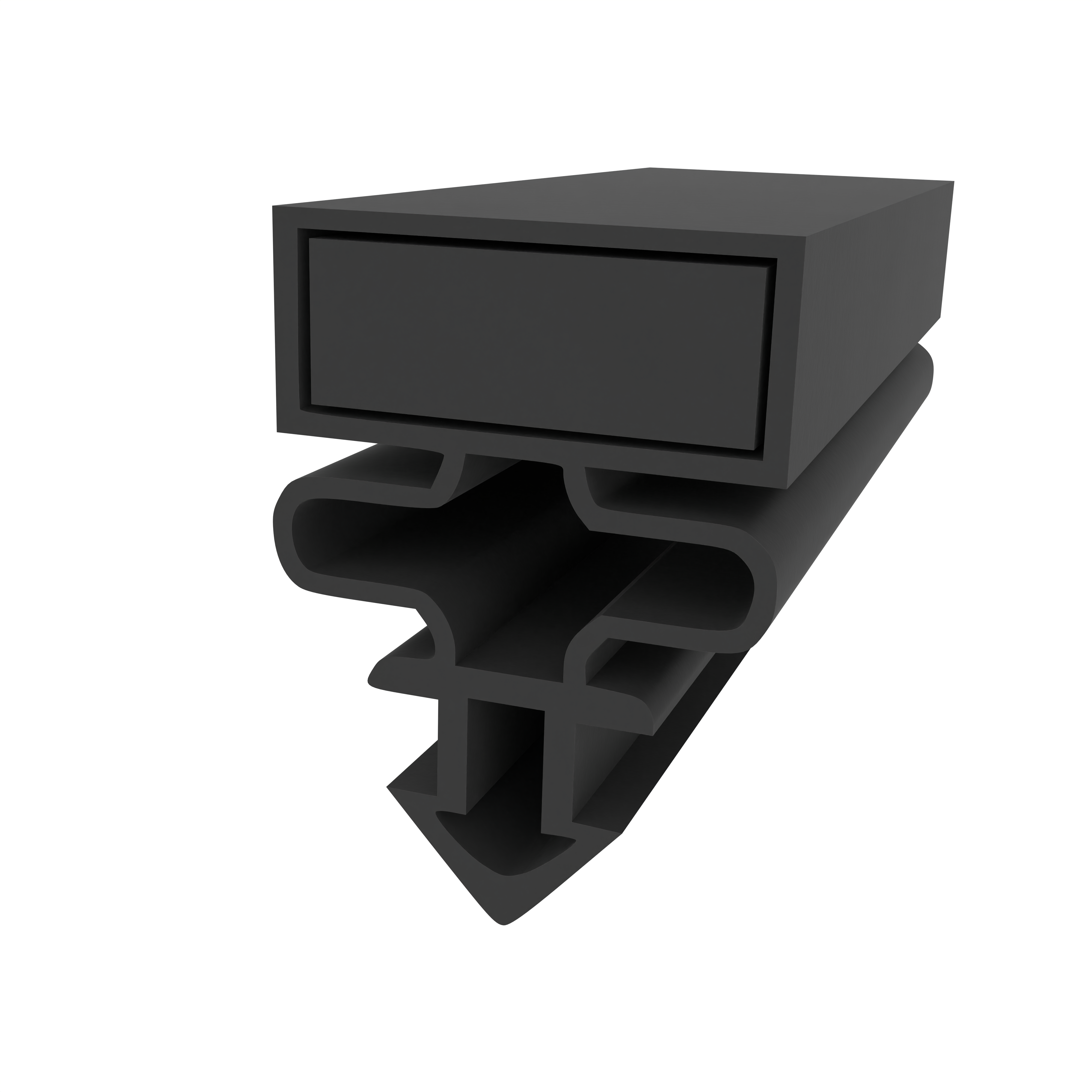 Kühlschrankdichtungsrahmen | Steckprofil | Farbe: schwarz