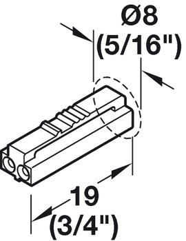 Beleuchtung - Zuleitung für LED-Band monochrom | Nennspannung: 12 V | Kabellänge: 2000 mm