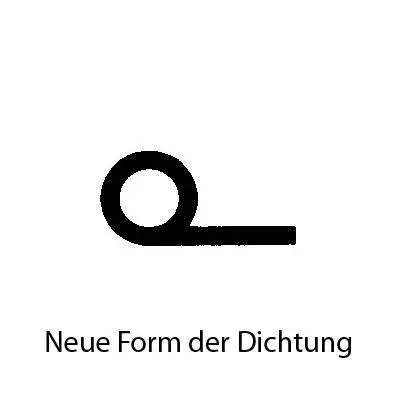 Türrahmen Dichtung - Stahlzargendichtung für Stahlprofile | 14 mm Breite | Farbe: grau