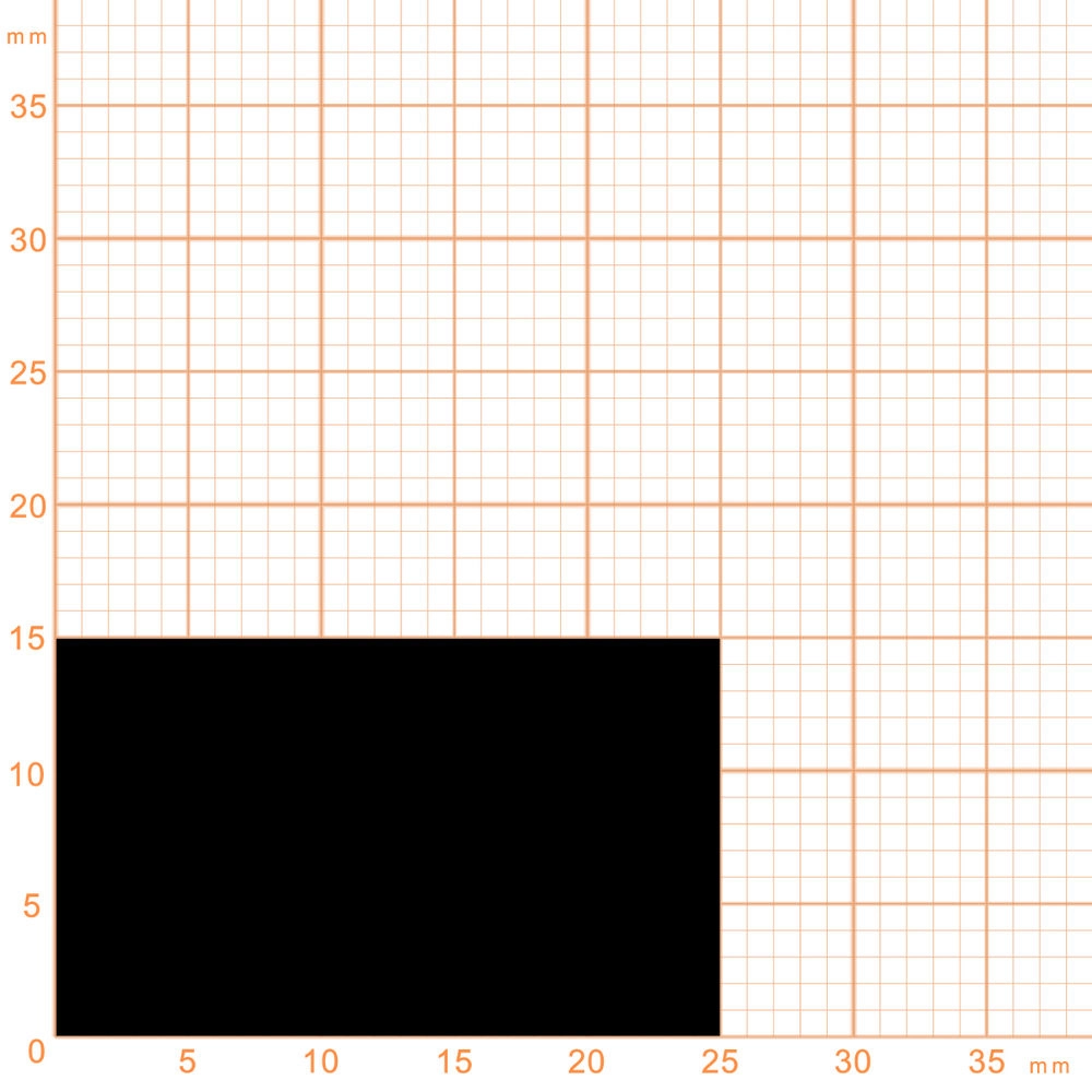Moosgummidichtung vierkant | 15 mm Höhe | Farbe: schwarz