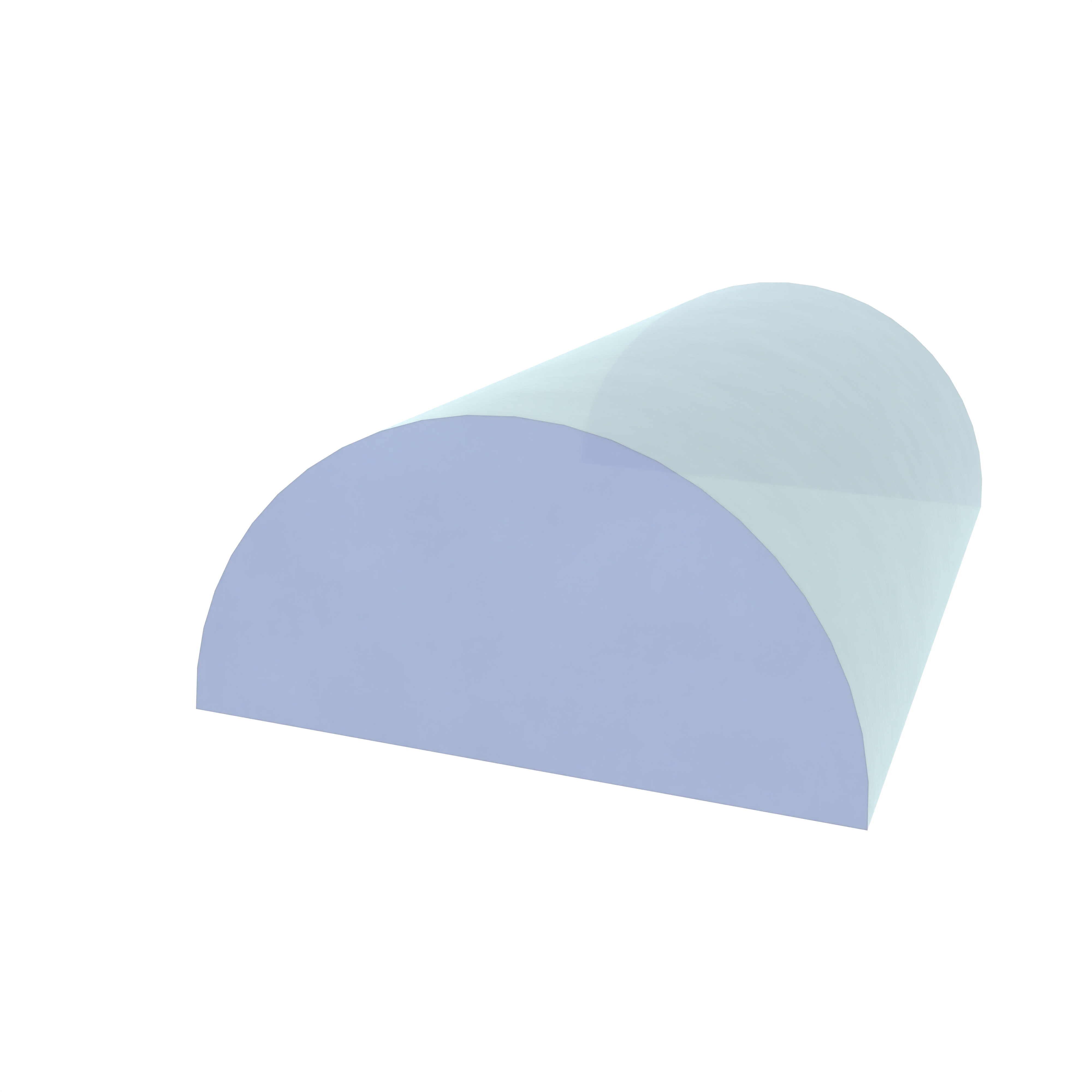 Waagrecht - Acrylhalbrundstab | Maße: 20 x 10 mm | Farbe: transparent