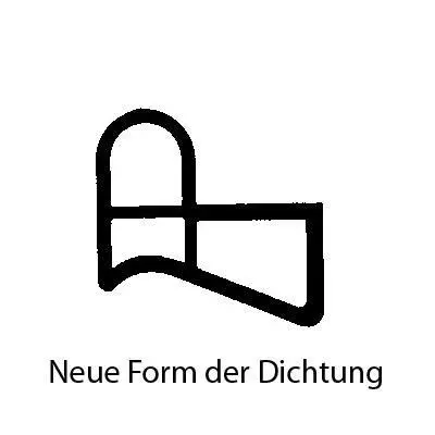 Türrahmen Dichtung - Stahlzargendichtung für Stahltüren | 17 mm Höhe | Farbe: weiß